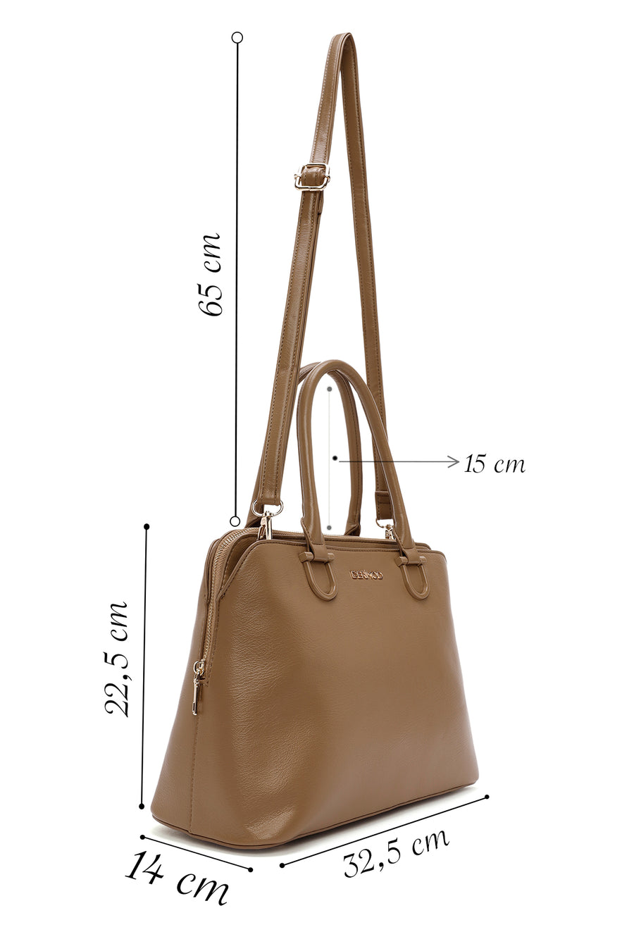 Women's Beige Long Strap Shoulder Bag