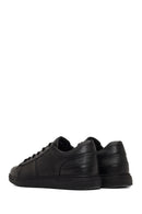 Erkek Siyah Bağcıklı Deri Casual Sneaker | Derimod