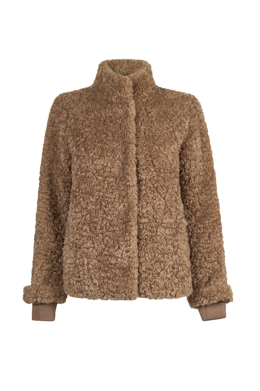 Lamolina Woman Beige Short Teddy Coats