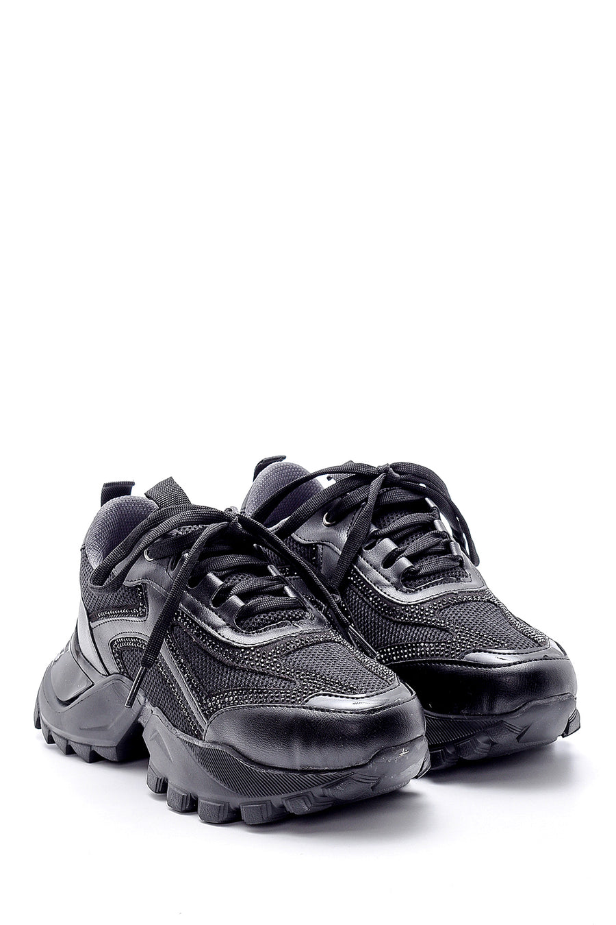 Women's Leather High-Sole Sneaker