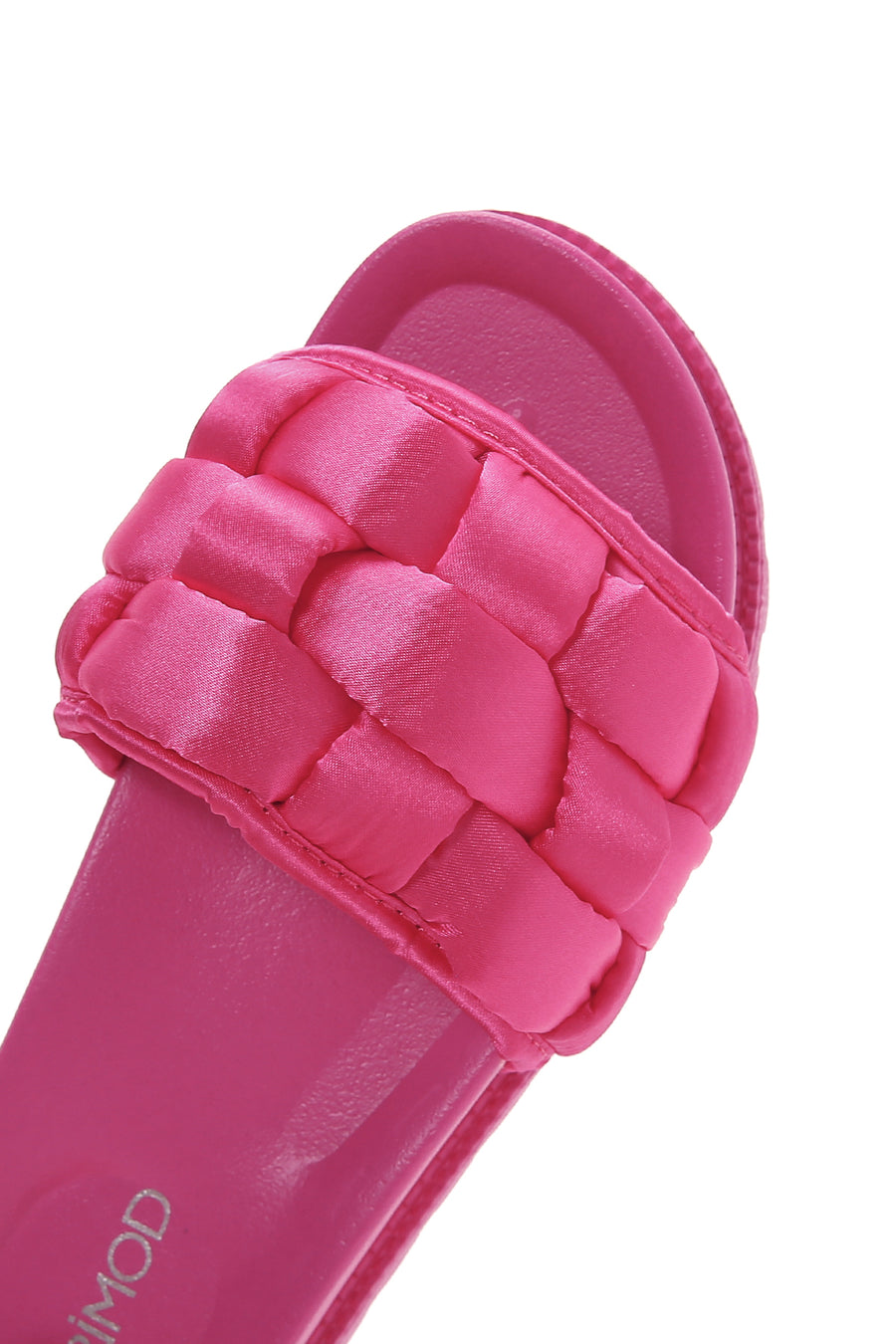 Women's Pink Thick-Soled Knitted Patterned Slippers