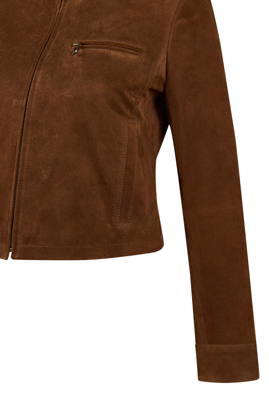 Dora Woman Brown Suede Leather Jacket