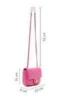 Women's Pink Strap Detailed Crossbody Bag | Derimod