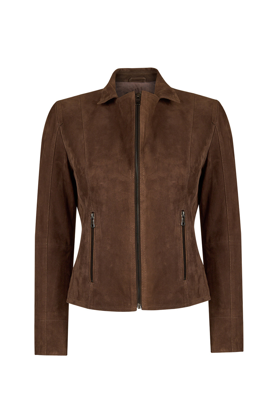 Lara Woman Brown Short Suede Jacket