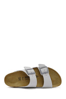 Birkenstock Men's Beige Arizona Bf Double Buckle Slippers | Derimod