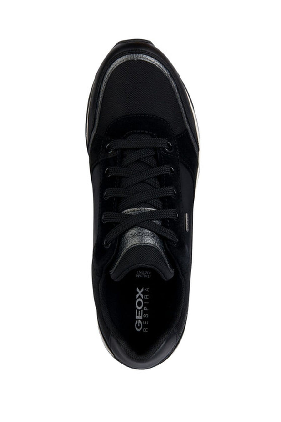 Geox Kadın Siyah New Aneko B Abx Bağcıklı Deri Spor Sneaker