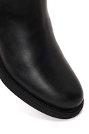 Woman Black Zip Closure Buckled Boots | Derimod