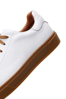 Men's White Leather Sneaker | Derimod