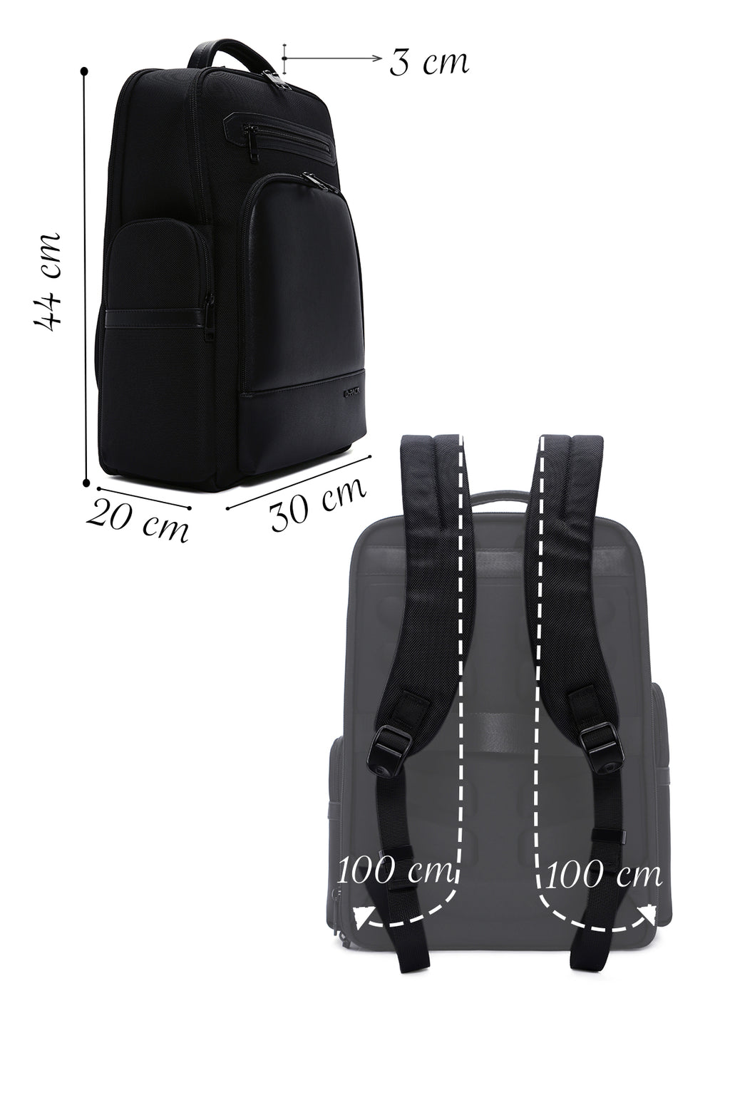 D-Pack Unisex Siyah Teknolojik Sırt Çantası