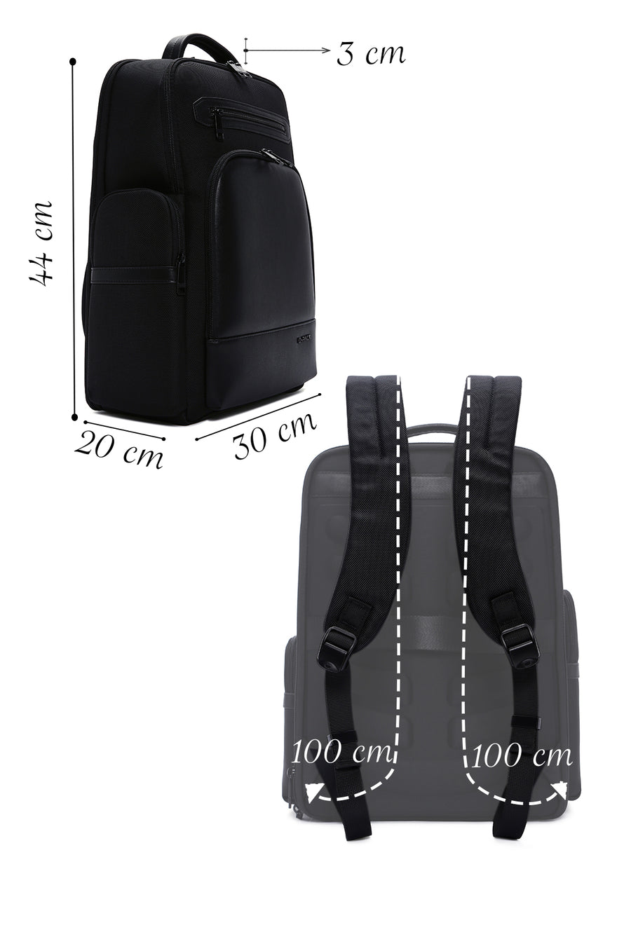 D-Pack Unisex Siyah Teknolojik Sırt Çantası