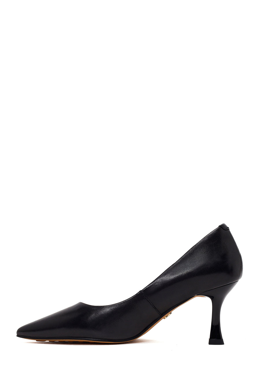 Kadın Siyah İnce Topuklu Deri Stiletto