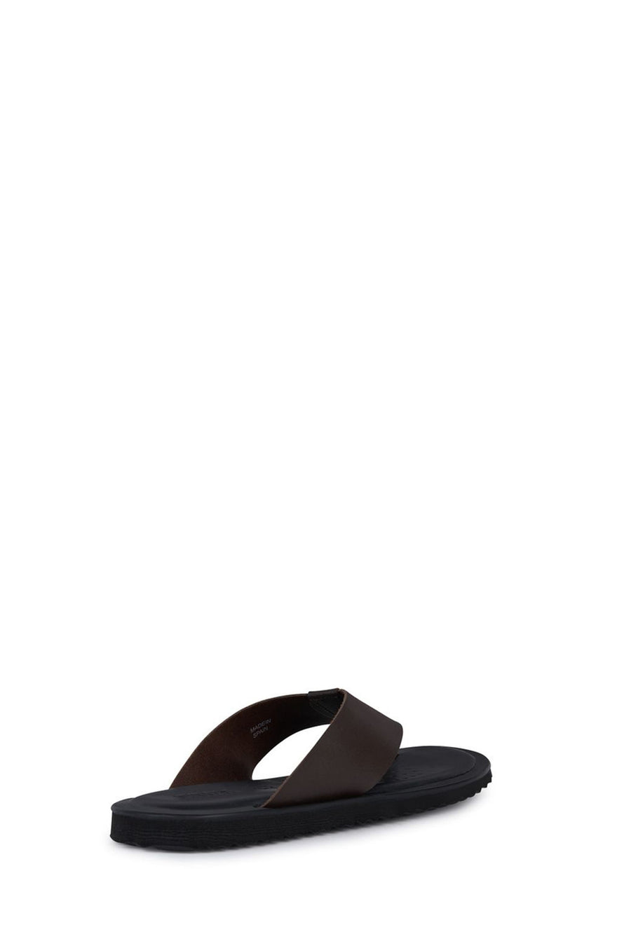 Geox Men's Brown Erice Leather Flip Flops