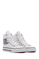 Women's White High Top Sneaker | Derimod