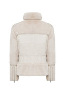 Sevilla Women's Beige Teddy Coat | Derimod