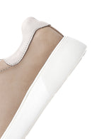 Men's Beige Suede Leather Sneaker | Derimod