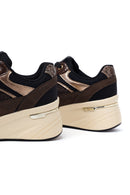 Woman Brown Lace-Up Wedge Sneaker | Derimod