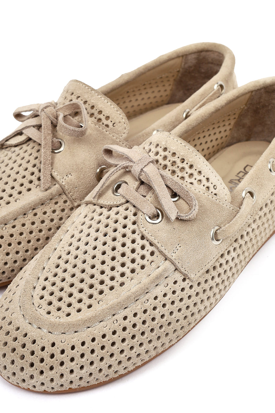 Women's Beige Suede Leather Loafer