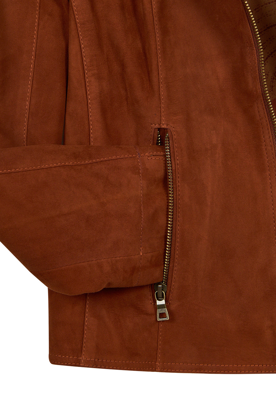 Lara Woman Tan Short Suede Jacket