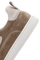 Men's Mink Lace-Up Suede Leather Sneaker | Derimod