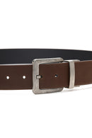 Men's Black Leather Belt | Derimod