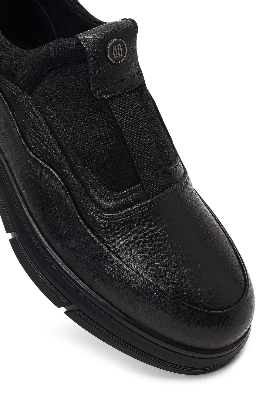 Erkek Siyah Deri Casual Comfort Sneaker