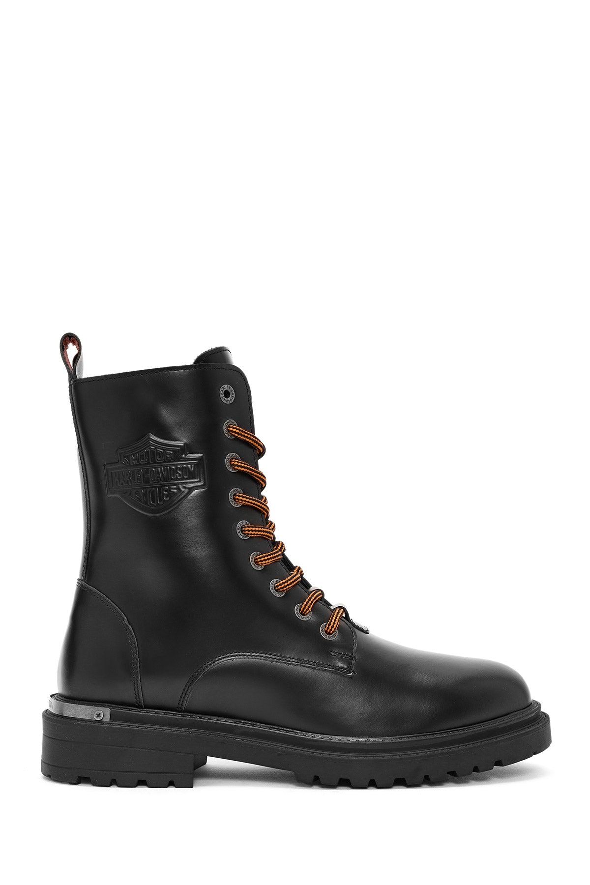 Harley Davidson Men's Black Thar Lace-Up Leather Combat Boots 021M100552 | Derimod