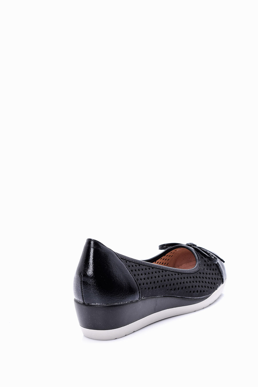 Women's Black Wedge Sole Shoes