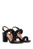 Women's Black Thick Heeled Sandals | Derimod