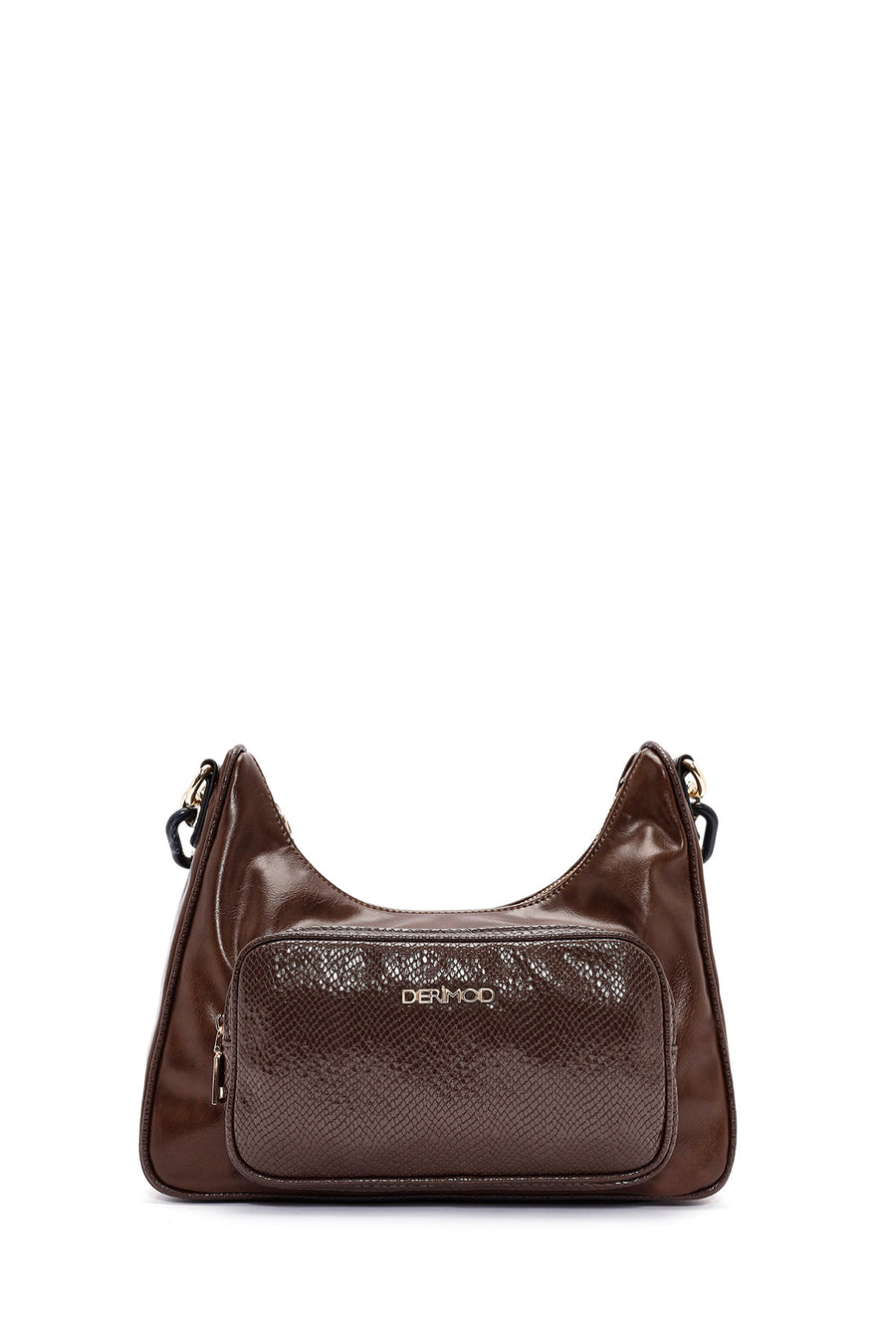 Woman Brown Double-Strap Shoulder Bag
