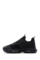 Men's Black Lace-up Thick-Sole Leather Sneaker | Derimod