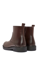 Men's Brown Zippered Leather Casual Boots | Derimod