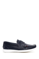 Men's Navy Blue Leather Casual Shoes | Derimod