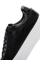 Men's Black Leather Thick Soled Sneaker | Derimod