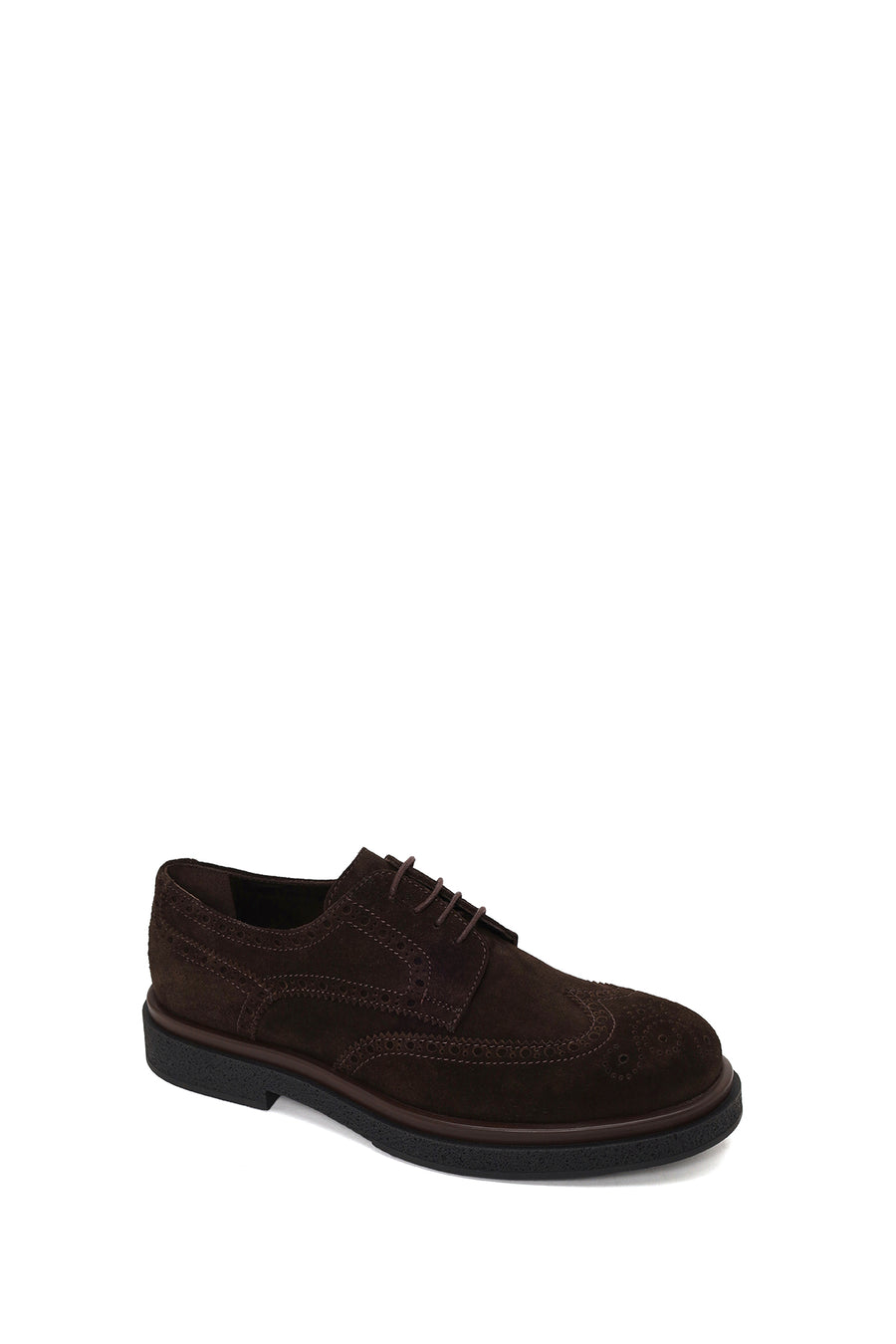 Male Brown Lace-up Suede Casual Shoes