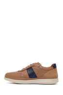 Erkek Bej Bağcıklı Deri Casual Sneaker | Derimod