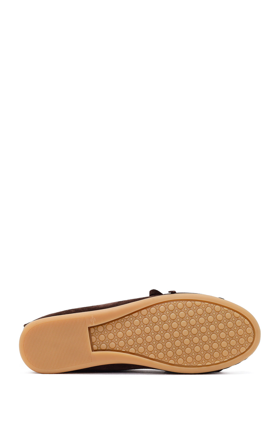 Woman Brown Tasselled Suede Leather Loafers