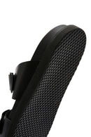 Men's Black Leather Slippers | Derimod