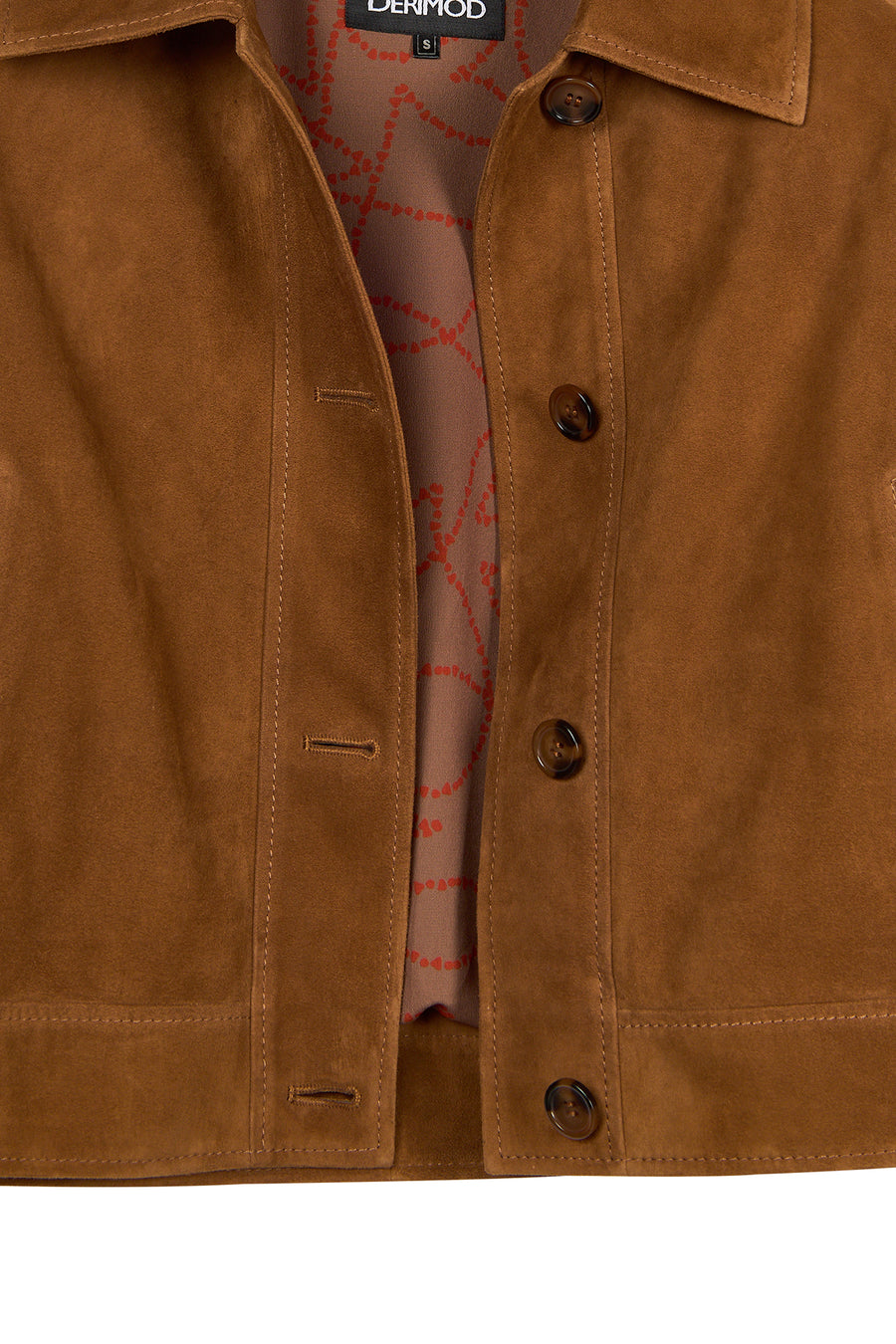 Tiffany Woman Whisky Short Suede Leather Jacket