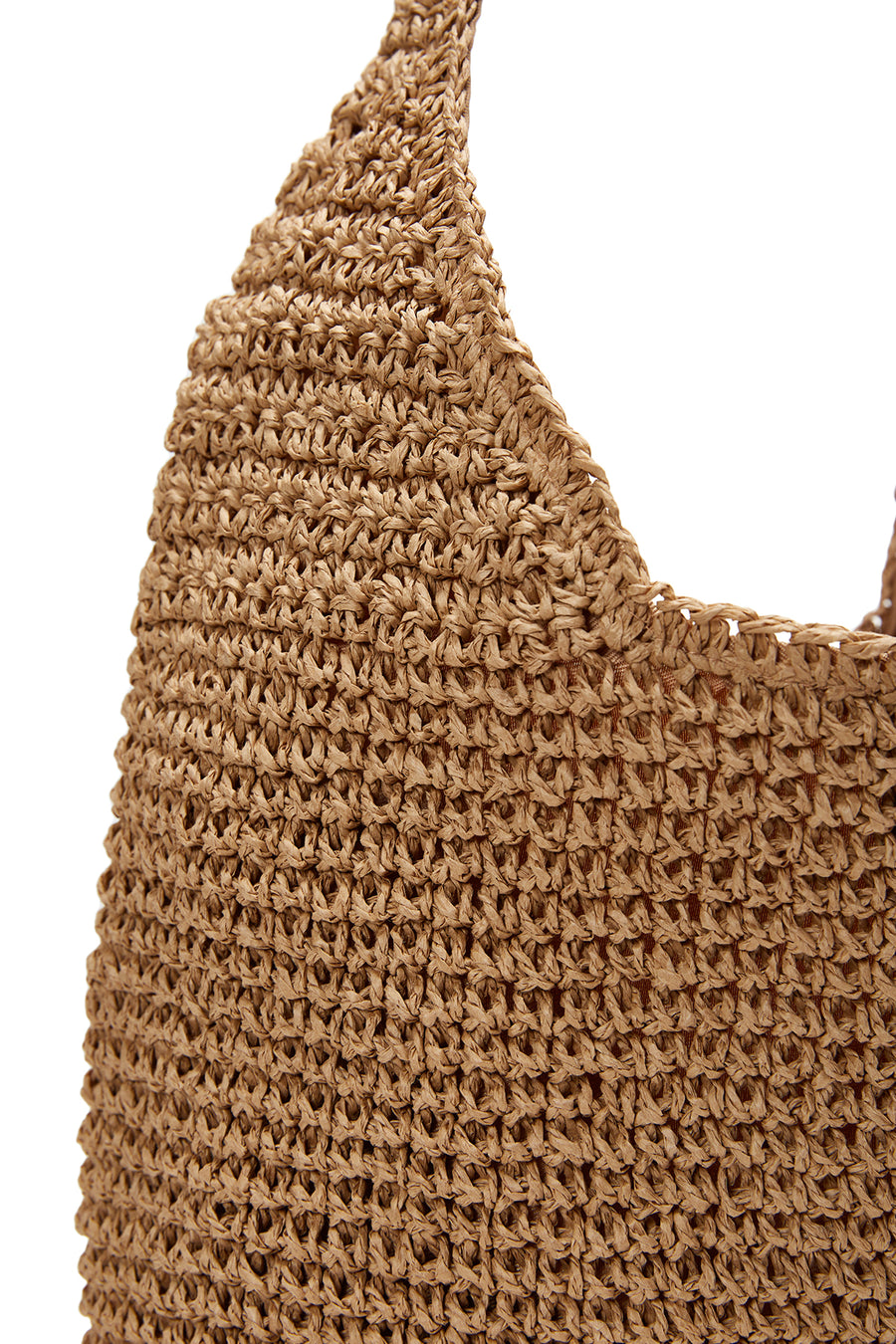 Women's Beige Straw Shoulder Bag