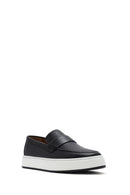 Men's Black Chunky Leather Loafers | Derimod
