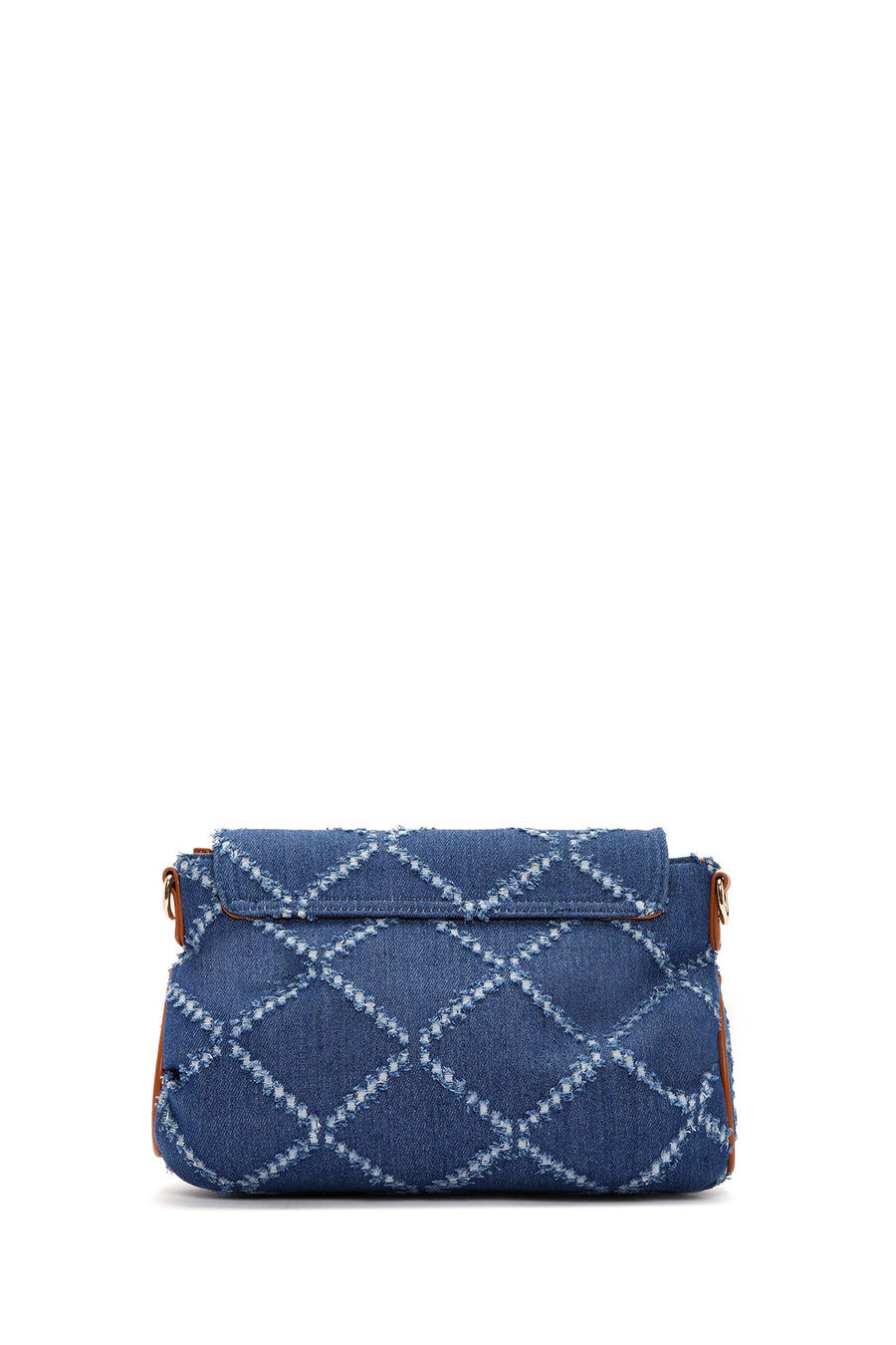 Women's Blue Long Strap Jean Fabric Shoulder Bag