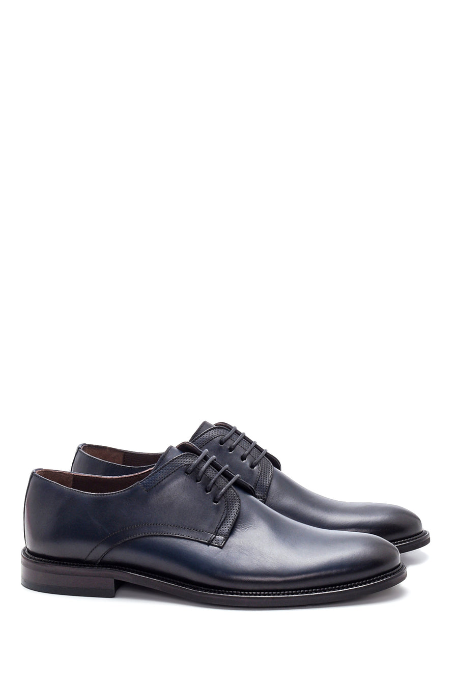 Men's Navy Blue Leather Classic Shoes