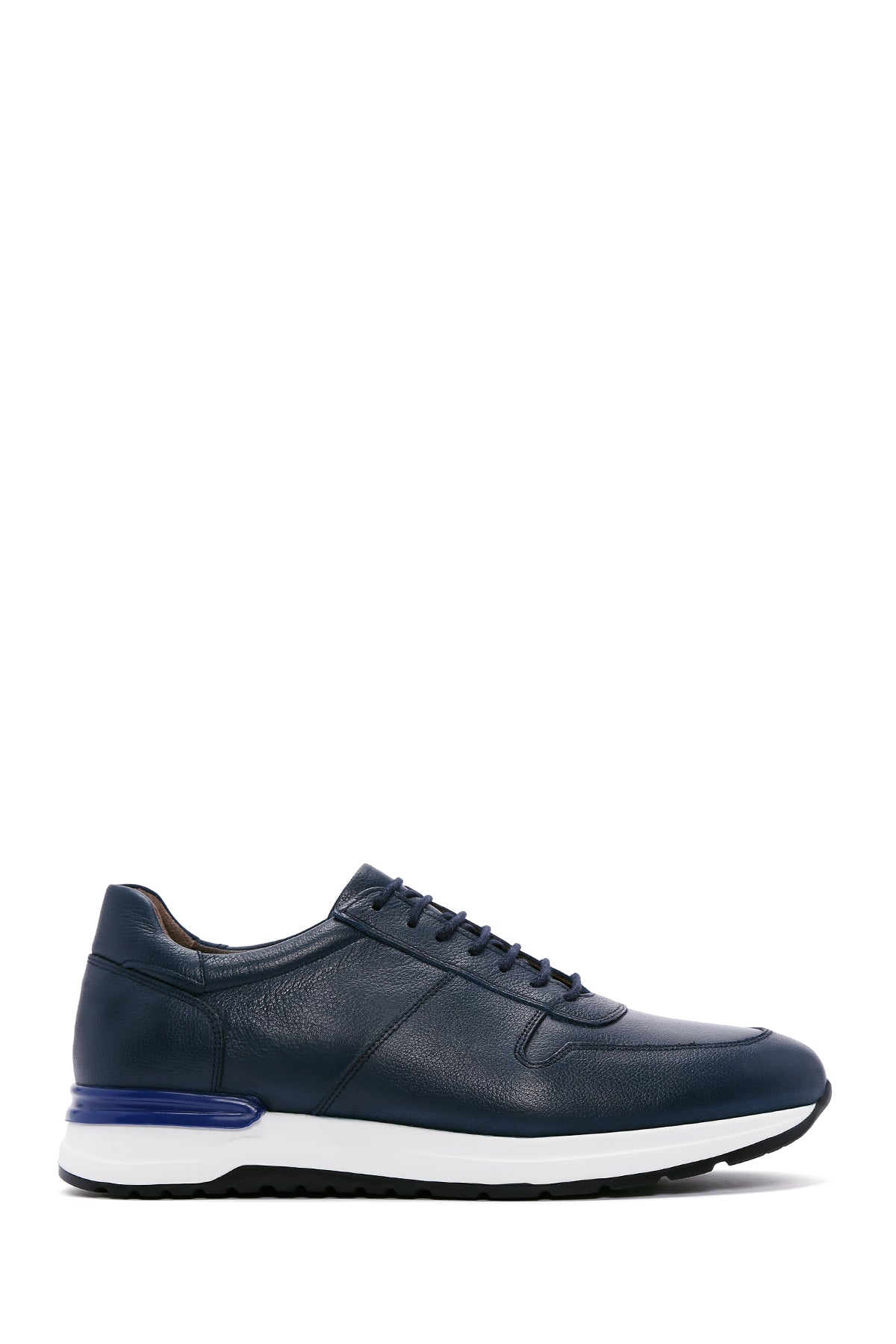 Men's Navy Blue Leather Sneaker 23WFD6765FT | Derimod