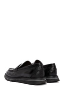 Men's Black Leather Casual Loafer | Derimod