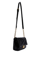 Women's Black Long Strap Quilted Crossbody Bag | Derimod