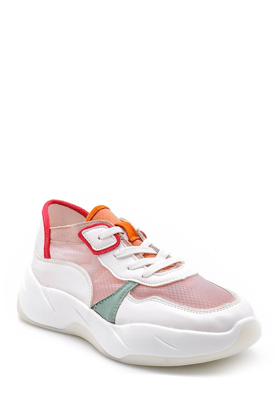 Kadın Pembe Şeffaf Detaylı Sneaker