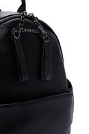 Women's Black Leather Backpack | Derimod