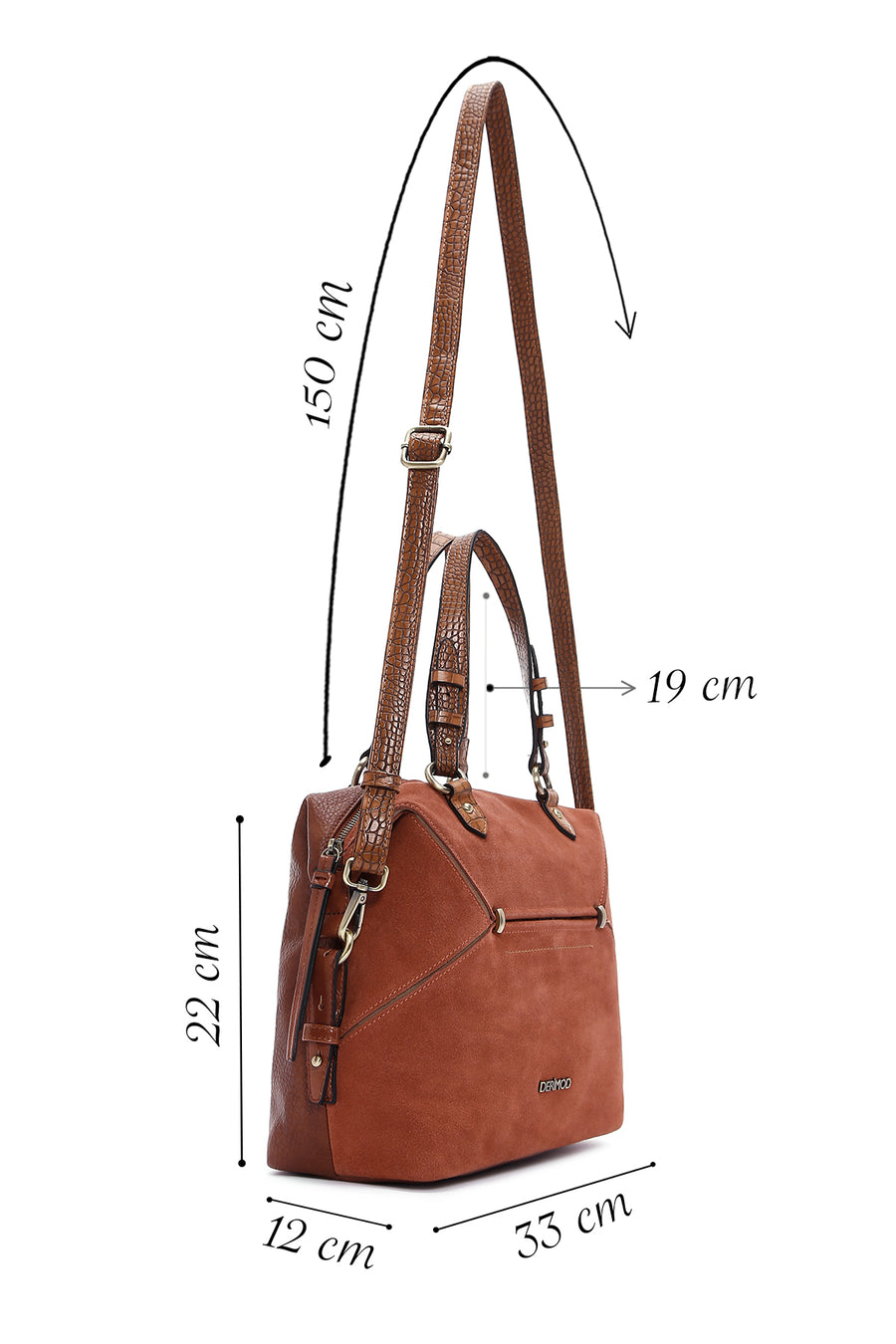 Women's Brown Suede Shoulder Bag