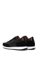 Men's Black Leather Suede Detailed Sneaker | Derimod