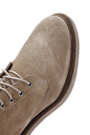 Women's Beige Suede Leather Boots | Derimod